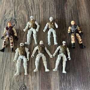 Special Forces Military poseable action figure lot of 7 4" men